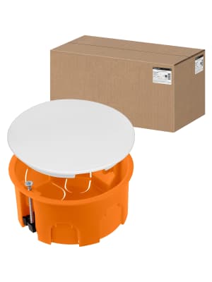 Распаячная коробка СП D80х40мм, крышка, пл. лапки, IP20, TDM
