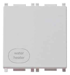 Выключатель 2P 20AX 2 модуля с символом "WATER/HEATER", серебро