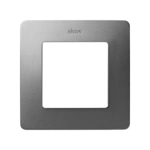 Рамка Simon 82 Detail, 1 пост (матовый титан с чёрным основанием)