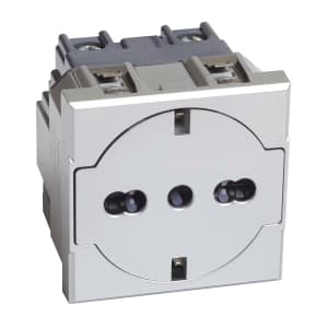 Розетка электрическая Bticino LivingLight (алюминий)