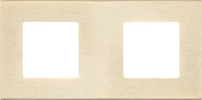 Рамка SOHO на 2 поста гор./верт., цвет Brushed Brass