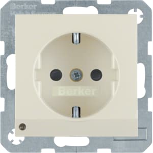 Розетка SCHUKO с подсветкой для ориентирования, S.1, цвет: белый