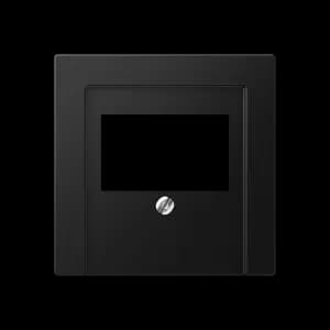 Накладка на USB зарядные устройства и TAE-розетки; с видимым винтом; термопласт; черный матовый