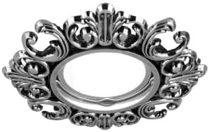 Светильник встраиваемый GU5.3 50Вт (серебро/чёрный)