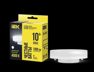 Лампа светодиодная ECO T75 таблетка 10Вт 230В 4000К GX53 IEK
