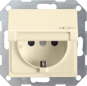 Розетка электрическая Gira System 55 (кремовый)