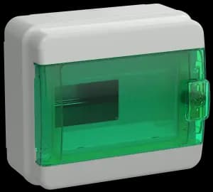 TEKFOR Корпус пласт. КМПн-8 IP65 зелен. прозр. дверь IEK