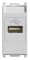 Розетка информационная USB, серебро