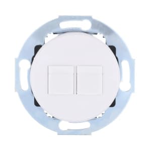 Розетка компьютерная2хRJ-45 кат. 5е с накладкой (белый) Vintage