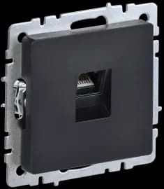 Розетки компьютерные (RJ-45) одинарные IEK Brite (Чёрный)