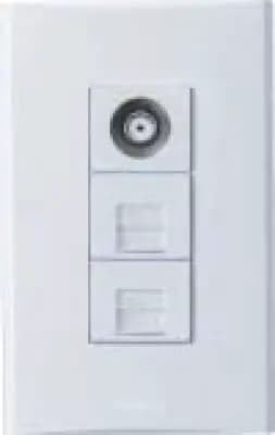 Anam Legrand Zunis Блок розетка ТВ + телефонная RJ11 + компьютерная RJ45 (белый)