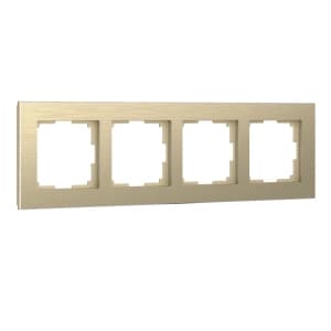 Рамка Werkel Aluminium, 4 поста (шампань)