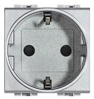 Розетка электрическая Bticino Livinglight (алюминий)