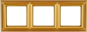 Рамка Jung ECO Profi Deco, 3 поста (золото)