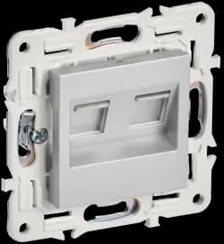 Розетки компьютерные (RJ-45) двойные IEK Skandy (Серебряный)