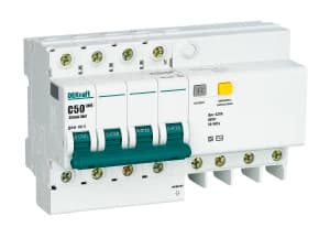 Дифференциальный автомат (АВДТ) Dekraft ДИФ-101 - 4P - 50A - AC - 300mA - тип C - 6kA