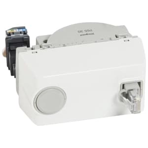 Розетка RJ 45 - Программа Mosaic - категория 5е - UTP с вытяжным шнуром RJ 45 - 4 модуля - белый - LCS2