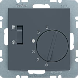 Терморегулятор для управления HVAC с центральной панелью, S.1/B.x, цвет: антрацитовый, матовый