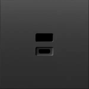 Donel S08 черный графит накладка для розеток USB, серия DB