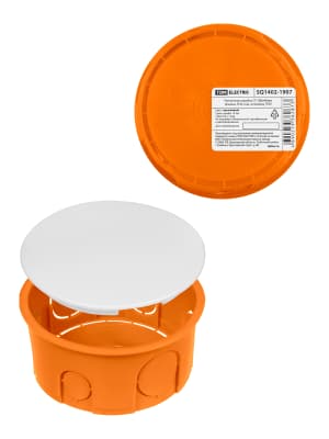 Распаячная коробка СП D80х40мм, крышка, IP20, инд. штрихкод, TDM