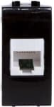 Компьютерная розетка RJ45 кат.5e, Brava, черная, 1мод