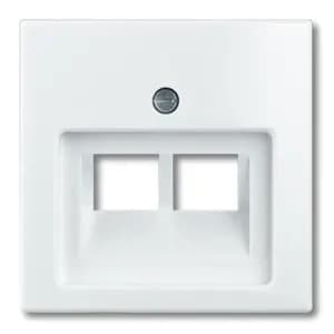 Лицевая панель ABB Basic55 розетки информационной альпийский белый