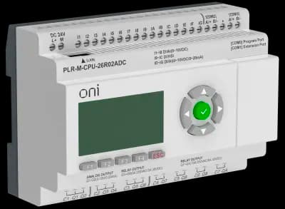 Микро ПЛК PLR-M. CPU DI16/DO08(R)/AO02 24В DC ONI