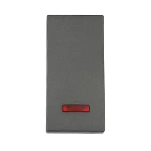 Переключатель с двух мест, с индикатором 45х22,5мм (схема 6L) 16 A, 250 B (черный бархат) LK45