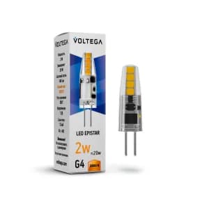 Лампа светодиодная Voltega G4 2W 2800K прозрачная VG9-K1G4warm2W-12