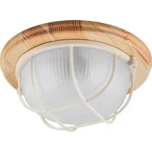 НБО 03-60-012  220V 60Вт  Е27 IP54 дерево, клен, круг, с решеткой
