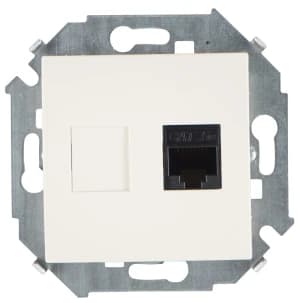 Розетка компьютерная rj45 кат.5e (AMP), слоновая кость