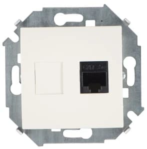 Розетка компьютерная rj45 кат.5e (AMP), слоновая кость