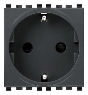 Розетка 2P+T 16A немецкий стандарт, серая
