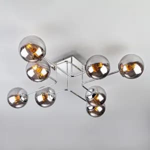 Eurosvet Evita 30140/8 хром Потолочный светильник с круглыми стеклянными плафонами