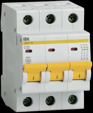 Автоматический выключатель IEK ВА47-29 - 3P - 32A - C - 4.5kA - 3M - 400В
