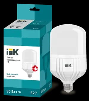 Лампа светодиодная HP 30Вт 230В 4000К E27 IEK