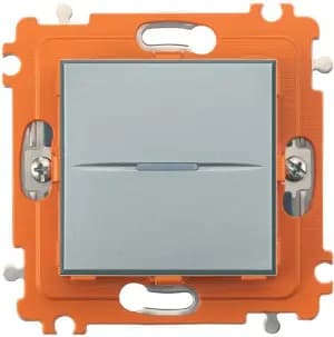 Переключатель промежуточный нажимной Axolute Axial, 2 модуля (алюминий)