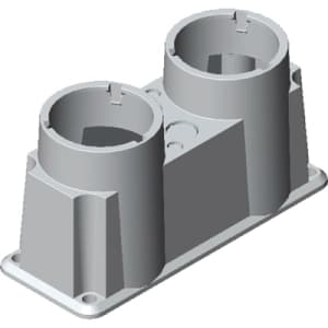 Фланец OEZXC12L нижний (фланец II/C) для рубильников в пласт. боксе, подкабель 2xd20,5 + 2xd10