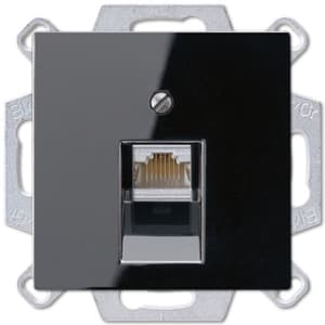 Розетка информационная RJ45 категория 6 Jung A с механизмом Jung Eco Profi (Чёрный) STP