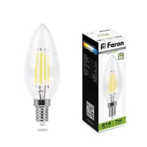 LB-166 (7W) 230V E14 4000K филамент C35 диммируемая