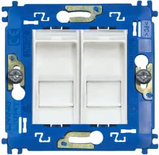 Розетка компьютерная RJ45 Livinglight двойная, кат. 6 (белый)
