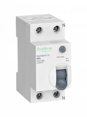 Устройство защитного отключения (УЗО/ВДТ) Systeme City9 - 2P - 40A - AC - 300mA