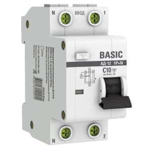 Устройство защитного отключения (УЗО/ВДТ) EKF Basic АД-12 - 1P+N - 10A - AC - 30mA