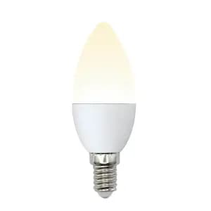 Лампа светодиодная (UL-00002373) E14 6W 3000K свеча матовая