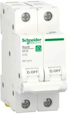 Автоматический выключатель Schneider Resi9 - 2P - 10A - C - 6kA - 1M - 400В