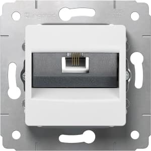 Розетка телефонная Legrand Cariva (белый)