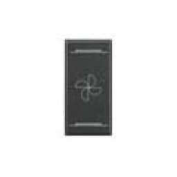 Кнопка Axolute с символом (Вентилятор) (антрацит)