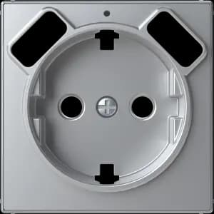 Накладка для розетки SCHUKO с 2хUSB ЗУ, арт.8188.3, серия SKY, цвет серебряный