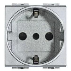 Розетка электрическая Bticino Livinglight (алюминий)