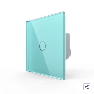Сенсорный одноклавишный проходной/перекрёстный выключатель Livolo Touch (Зелёный)